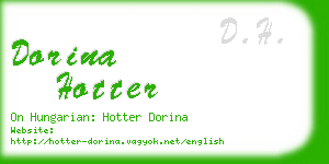 dorina hotter business card